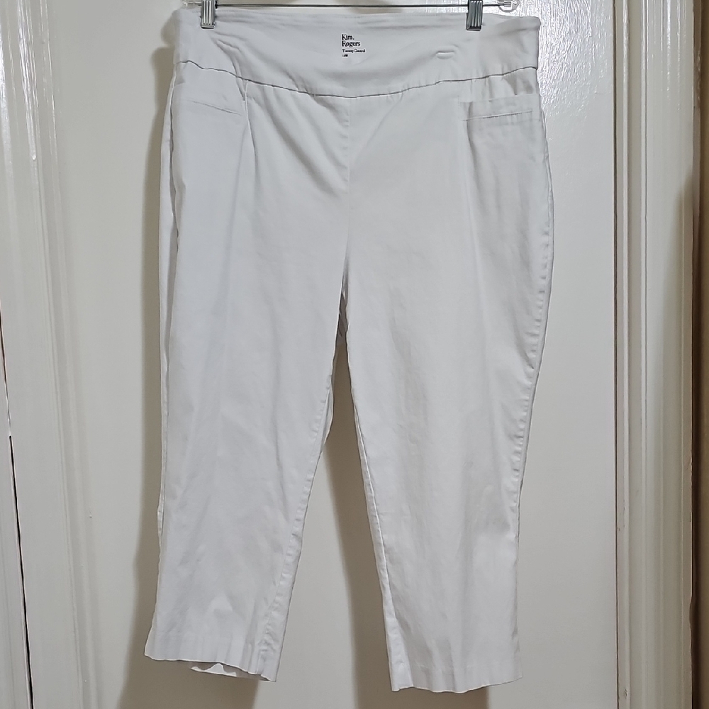 White Pull-On Pants Capris